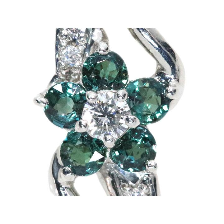アレキサンドライト 0.59ct ダイヤモンド 0.22ct PT900/PT850 プラチナ  