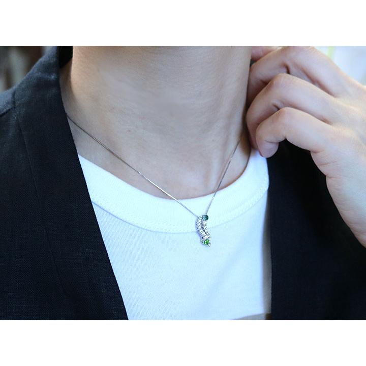 アレキサンドライト 0.13ct デマントイドガーネット0.12ct PT900/PT850  