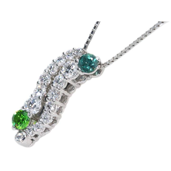 アレキサンドライト 0.13ct デマントイドガーネット0.12ct PT900/PT850  