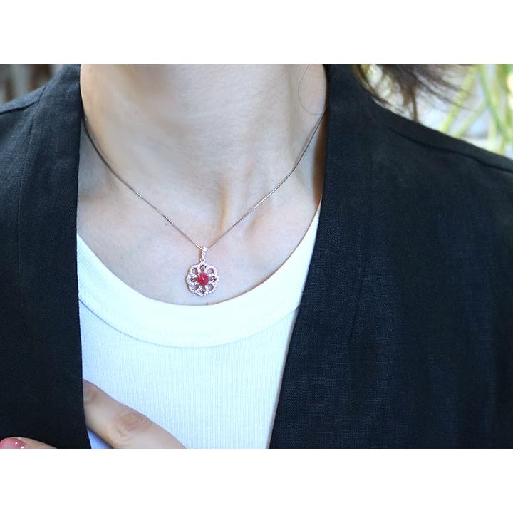 コンクパール 1.07ct ルビー 0.04ct PT900/PT850 プラチナ ペンダント 