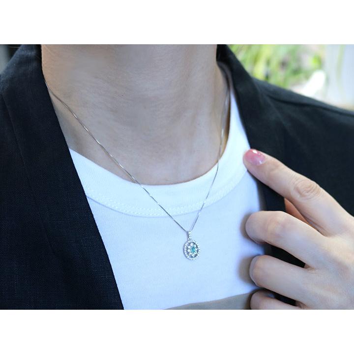パライバトルマリン 0.14ct ダイヤモンド 0.38ct PT900/PT850 プラチナ 
