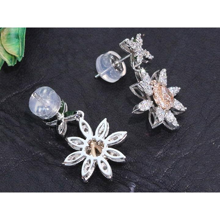 142.高級 ピンクダイヤモンド ダイヤモンド K18WG ペンダントヘッド