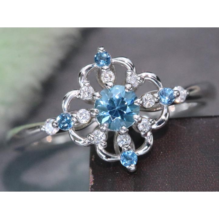 ジルコン 0.35カラット ダイヤモンド 0.07カラット PT900