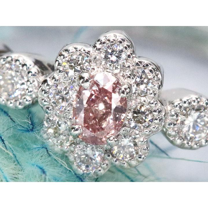 ピンクダイヤモンド 0.079カラット FANCY INTENSE PURPLISH PINK SI2