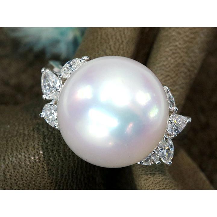 Pt900 大粒白蝶真珠 13mm パール ダイヤモンド リング 指輪 プラチナ Pearl Pt900白蝶パール ダイヤモンドリング (NO.127117) – JEX