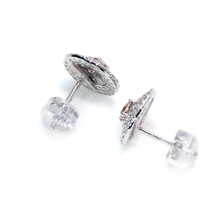 ピンクダイヤモンド 0.123ct・0.121ct FANCY ORANGY PINKのペア ダイヤ