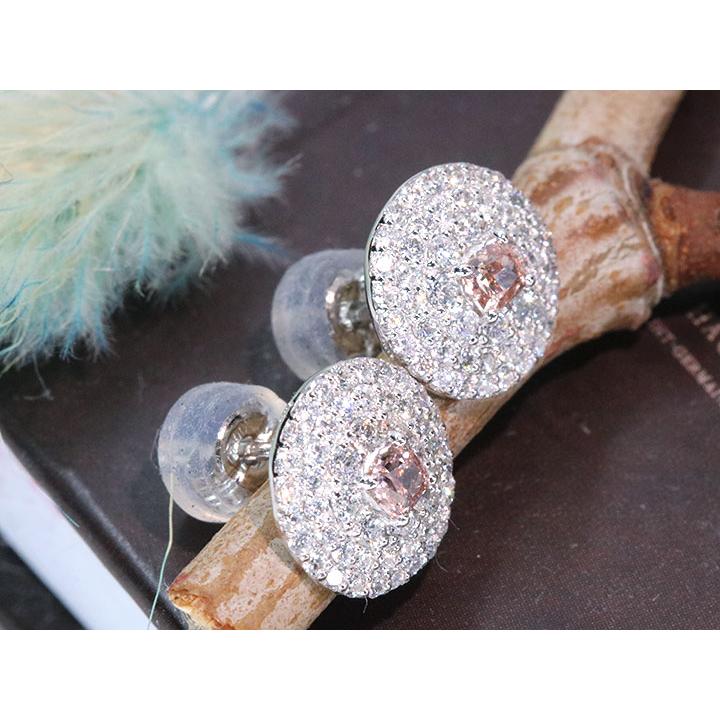 ピンクダイヤモンド 0.123ct・0.121ct FANCY ORANGY PINKのペア ダイヤ
