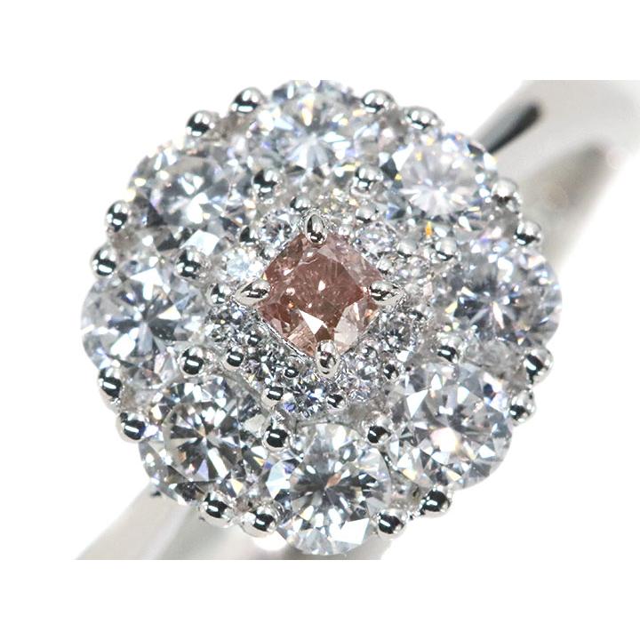 【最終値下げ】Pt900 ピンクダイヤモンドリング Fancy ピンクダイヤモンド 0.087カラット FANCY INTENSE PINK SI1