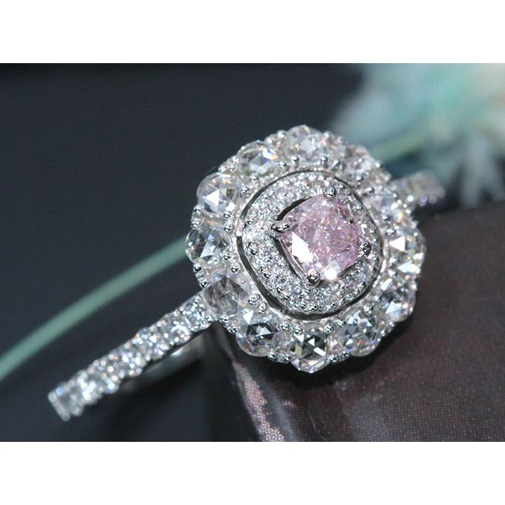 ピンクダイヤモンド 0.222カラット FANCY PURPLISH PINK I1  