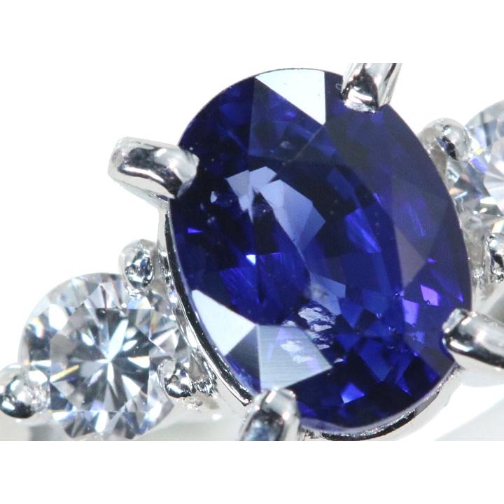 サファイア 1.43カラット ダイヤモンド 0.23カラット PT900リング