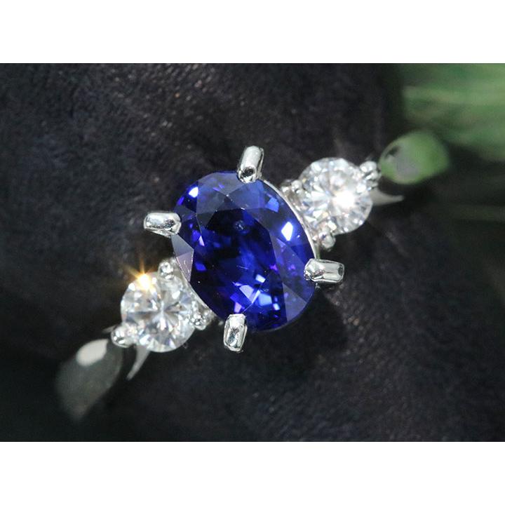 専用　pt900サファイヤ1.00ctダイヤモンド0.17ctリング サファイア 1.43カラット ダイヤモンド 0.23カラット PT900リング