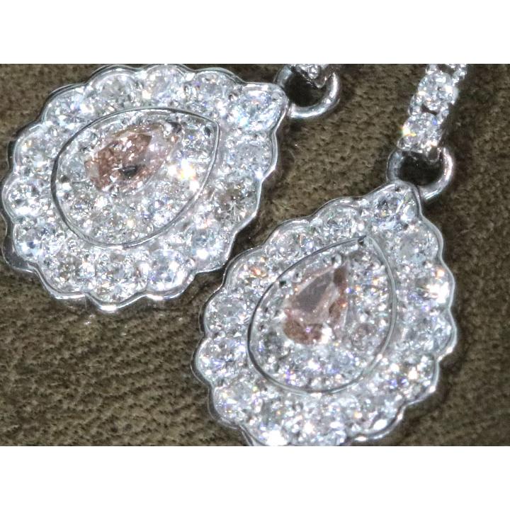 ピンクダイヤモンド 合計0.103ct FANCY PURPLISH PINK SI1