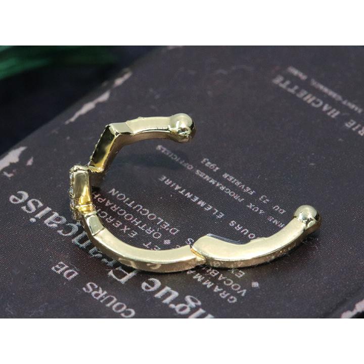 ダイヤモンド 0.12カラット   K18YG イエローゴールド イヤカフ イヤーカフ（片方） チェーンピアス付き 受注品の画像
