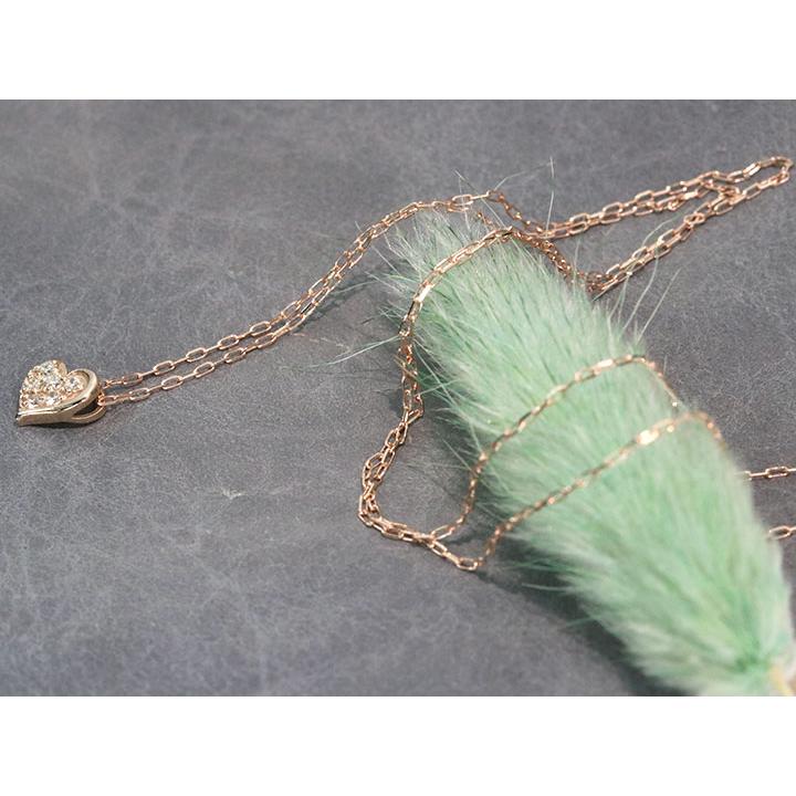 ダイヤモンド 0.06カラット K18PGピンクゴールド ペンダントネックレス