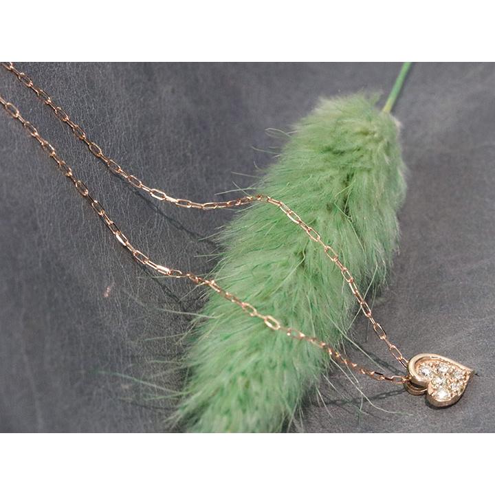 18K0.06プチダイヤネックレス ダイヤモンド 0.06カラット K18PGピンクゴールド ペンダントネックレス