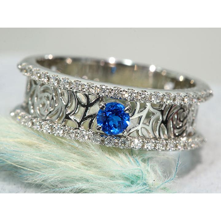 アウイナイト 0.114ct ダイヤモンド 0.17ct PT950 プラチナ950 リング 