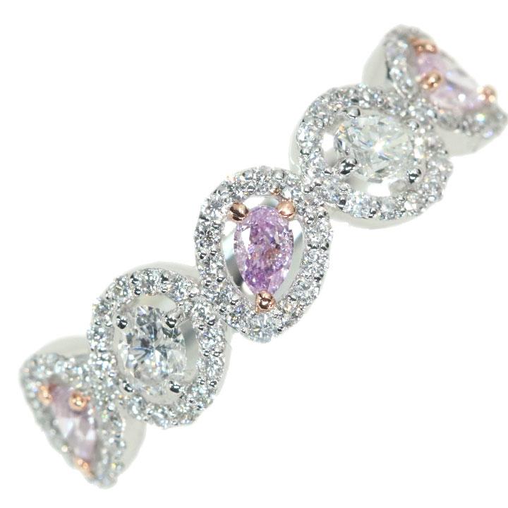 ピンクダイヤモンド 0.066ct&パープルダイヤモンド 0.077ct/0.084ct 