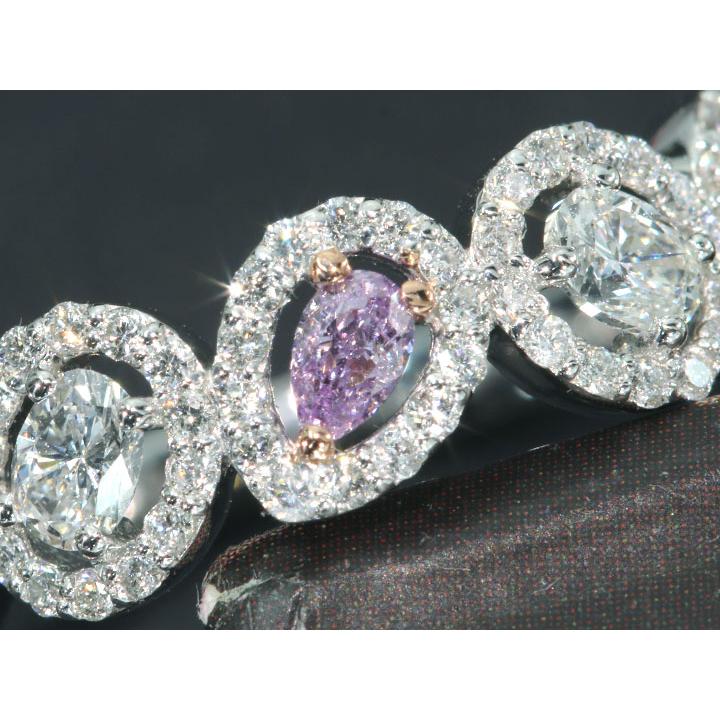 ピンクダイヤモンド 0.066ct&パープルダイヤモンド 0.077ct/0.084ct 