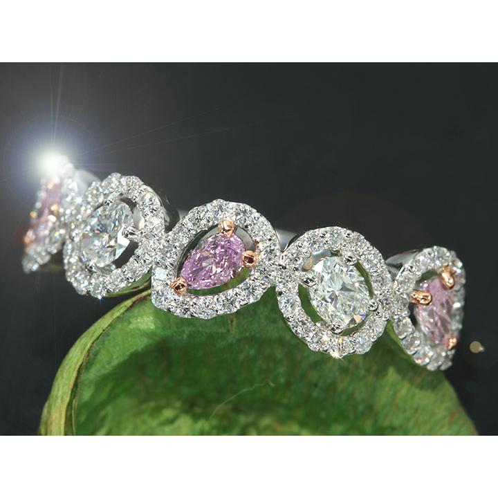 ピンクダイヤモンド 0.066ct&パープルダイヤモンド 0.077ct/0.084ct 