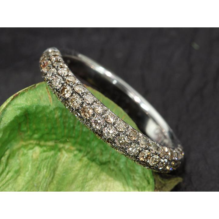 ブラウンダイヤモンド 0.71ct K18WGホワイトゴールド リング・指輪