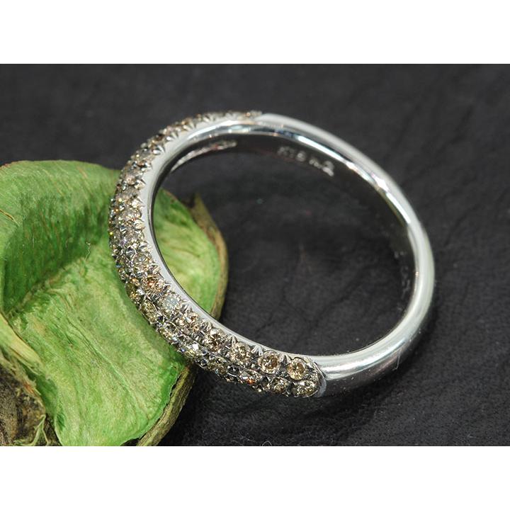 ブラウンダイヤモンド 0.71ct K18WGホワイトゴールド リング・指輪
