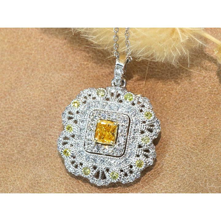 イエローダイヤモンド 0.277ct FANCY INTENSE ORANGE YELLOW I1 