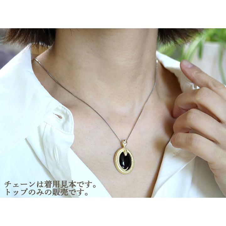 オニキス 7.09カラット ダイヤモンド 0.10カラット K18YG イエロー 