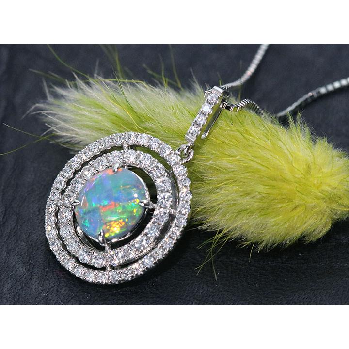 ブラックオパール 0.925カラット ダイヤモンド 0.50カラット PT950