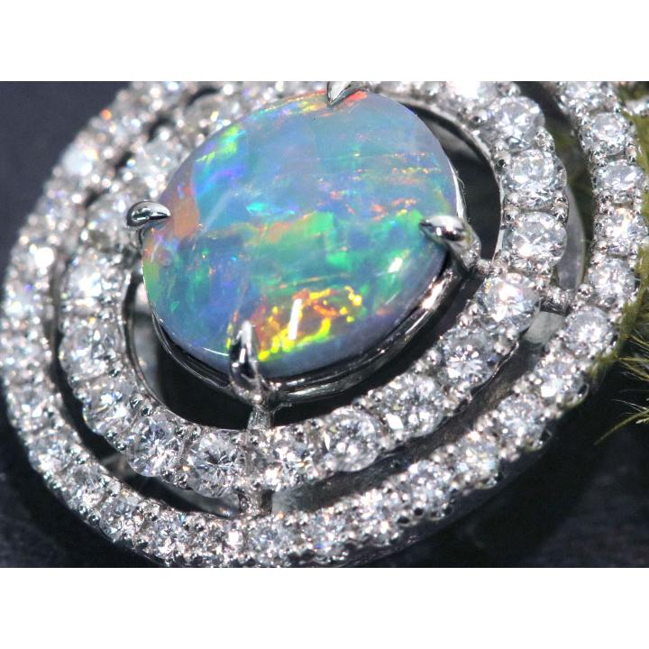 ブラックオパール 0.925カラット ダイヤモンド 0.50カラット PT950