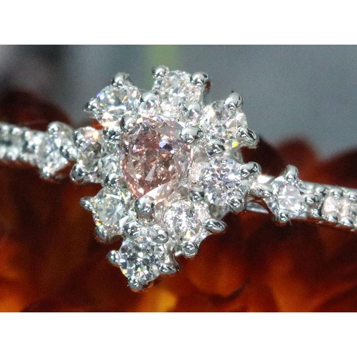 ピンクダイヤモンド 0.064ct FANCY PINK SI1 ダイヤモンド 0.11