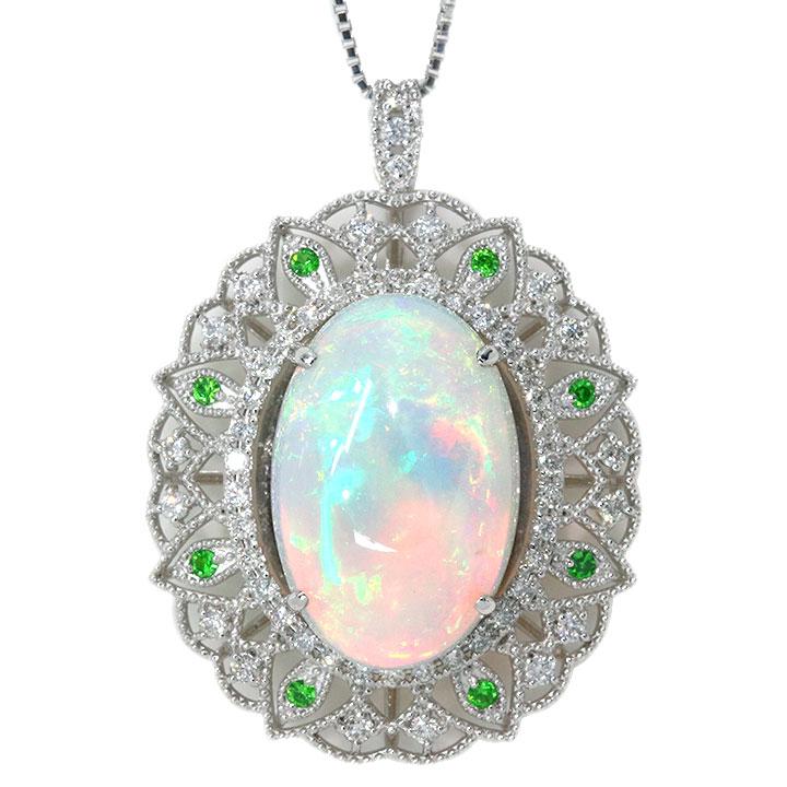 エチオピアオパール 9.60カラット ダイヤモンド 0.61カラット PT950