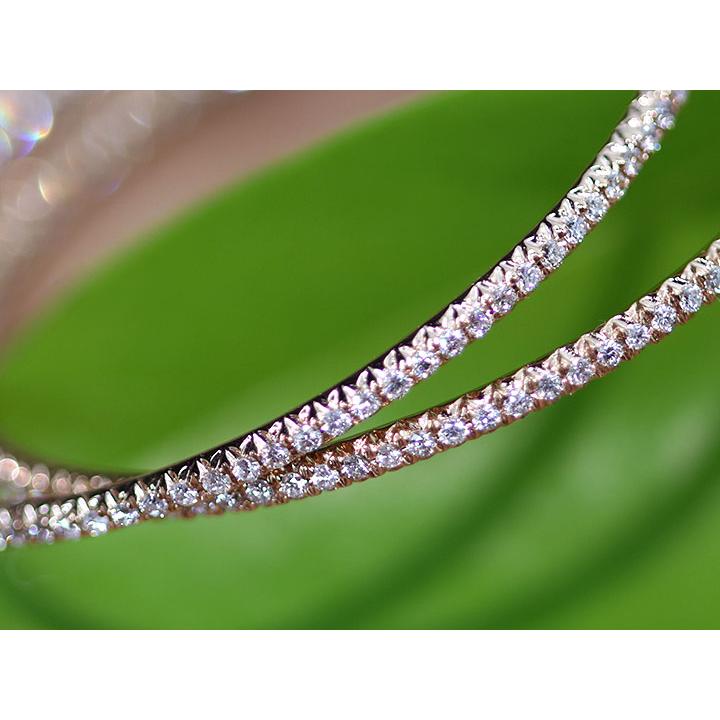 ダイヤモンド 0.76カラット K18PG ピンクゴールド ピアス 全周ダイヤの