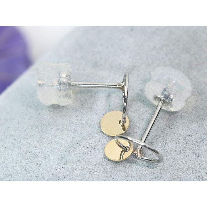 PT900/K18YG プラチナ900・ゴールド ピアス サークルにサークルが揺れる 貴金属地金 受注品の画像