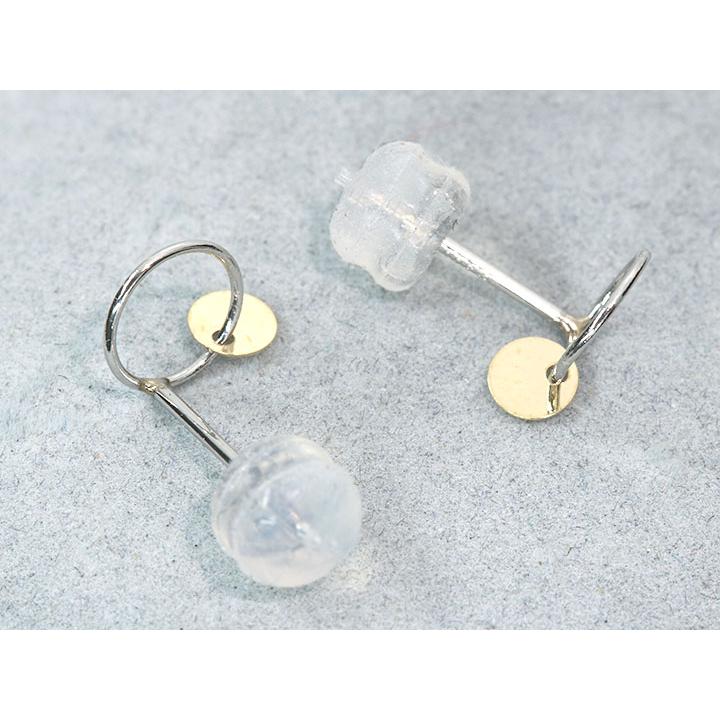 PT900/K18YG プラチナ900・ゴールド ピアス サークルにサークルが揺れる 貴金属地金 受注品の画像