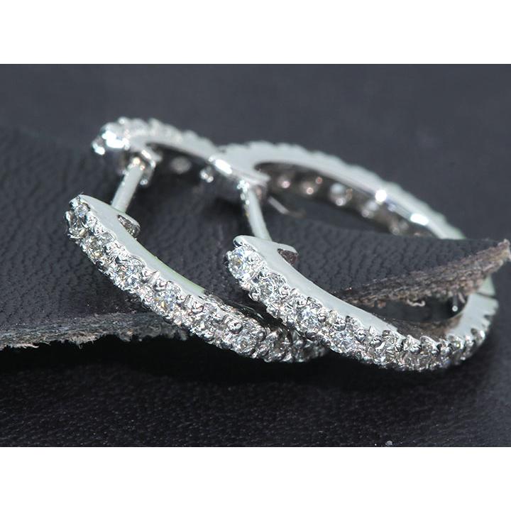 ららちゃんPt900 フープ ピアス ダイヤモンド合計1.00ct ららちゃんPt900 フープ ピアス ダイヤモンド合計1.00ct ららちゃん様