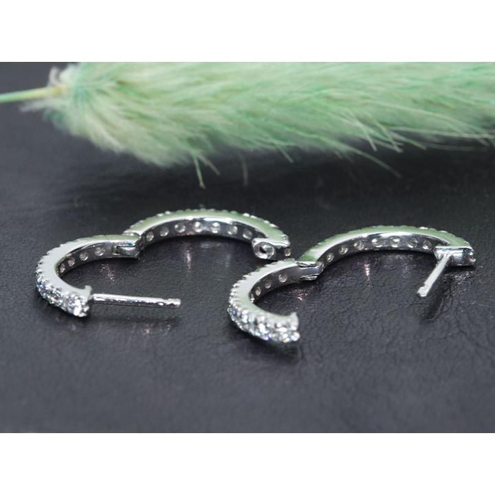 ダイヤモンド 合計0.40.カラット PT900 プラチナ900 ピアス フープ 全