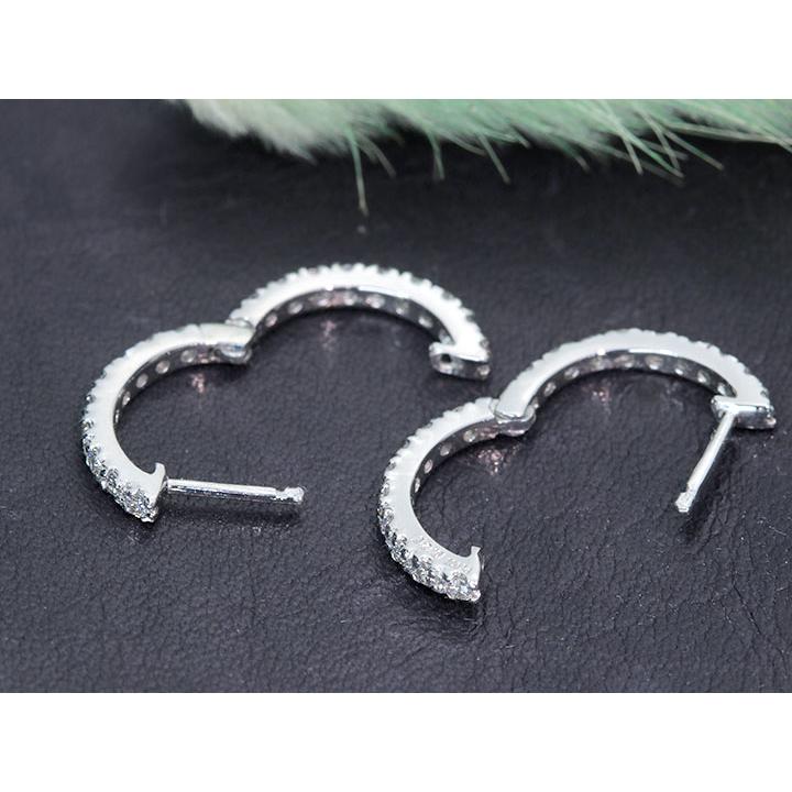 mocoPt900 フープ ピアス ダイヤモンド合計1.00ct mocoPt900 フープ ピアス ダイヤモンド合計1.00ct mocoPt900 フープ