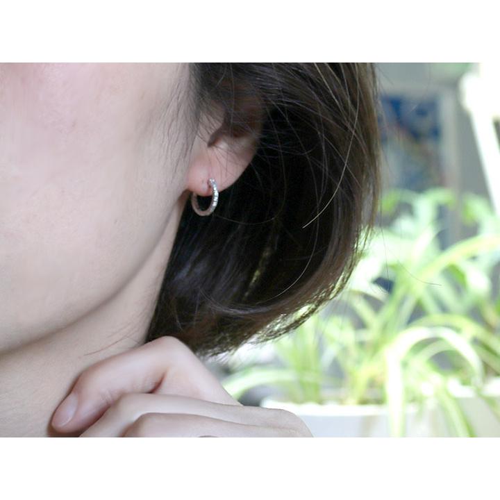mocoPt900 フープ ピアス ダイヤモンド合計1.00ct ダイヤモンド フープピアス 1ct(Total) G～I VVS～VS EX～VERY GOOD
