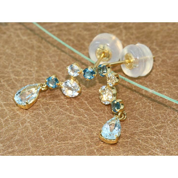 スカイブルートパーズ＆ライトブルートパーズ＆ホワイトトパーズ K18YG