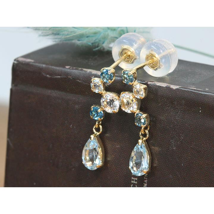 K14WGxブルートパーズのゆらゆらピアス K14WGxブルートパーズのゆらゆらピアス 楽天市場】ブルートパーズ