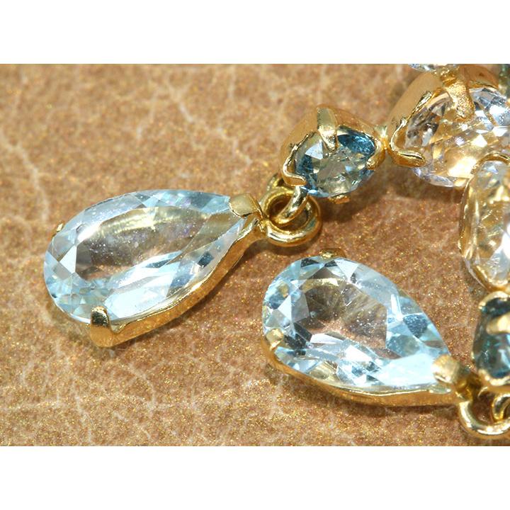 スカイブルートパーズ＆ライトブルートパーズ＆ホワイトトパーズ K18YG