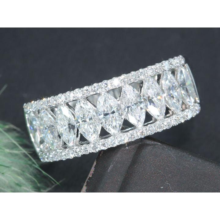 ダイヤモンド 1.63カラット K18WGホワイトゴールド リング・指輪 幅広