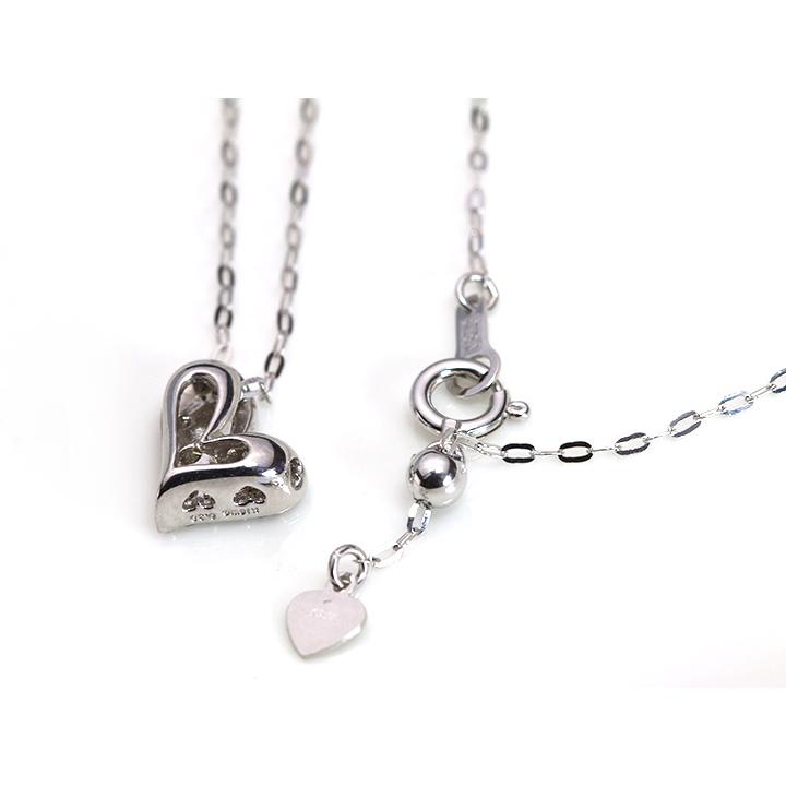 ダイヤモンド0.3ct VSレベルの上品質ダイヤ ハートパヴェK18WG 