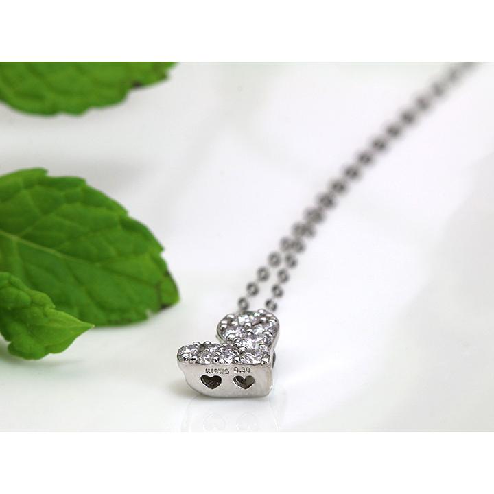 ダイヤモンド0.3ct VSレベルの上品質ダイヤ ハートパヴェK18WG 