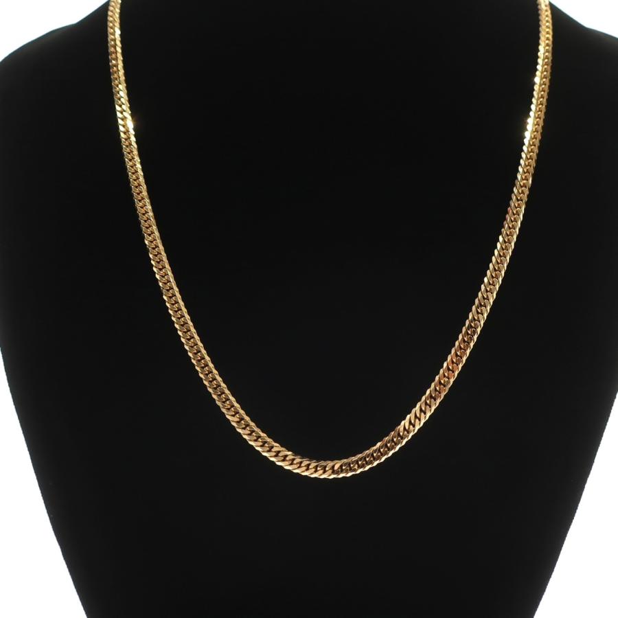 喜平6面 金 ゴールド チェーン ネックレス メンズ レディース K18 750 ステンレス製 ダブル喜平ネックレス ゴールド 18KGP 幅6mm 50cm