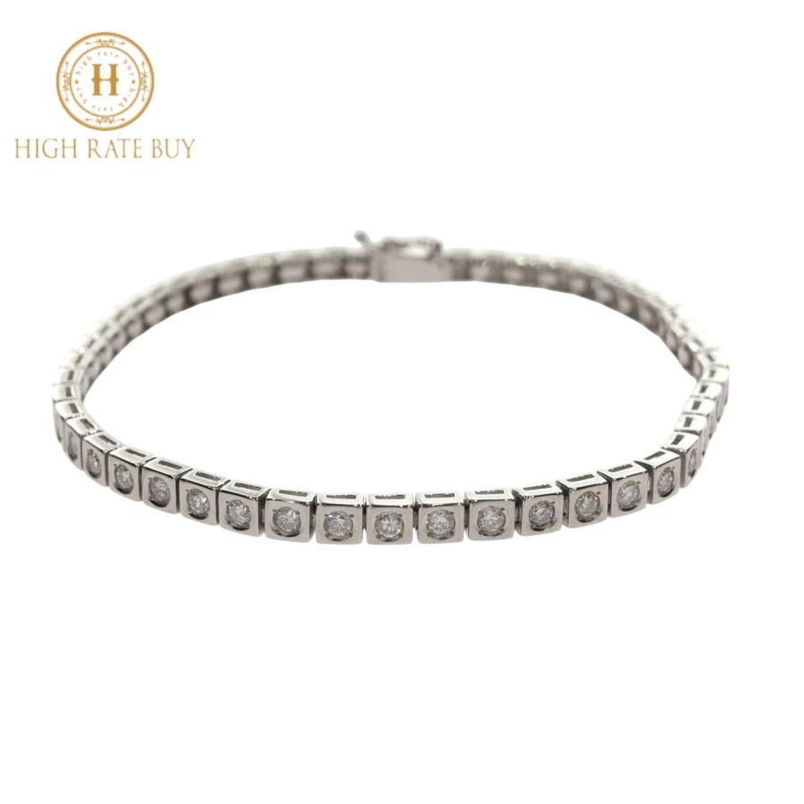 Pt850 ダイヤモンド2.00ct テニスブレスレット プラチナ 未使用品】テニスブレスレット Pt850 プラチナ ダイヤモンド 2.00ct
