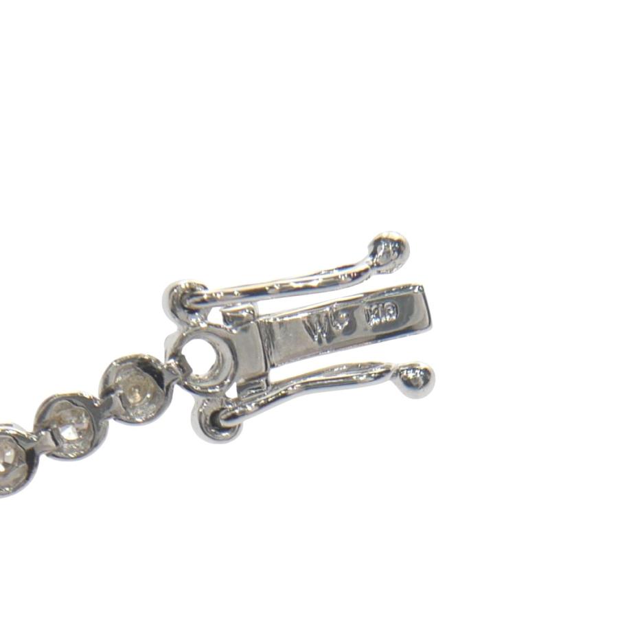 【未使用品】テニスブレスレット K18WG 750 ホワイトゴールド ダイヤモンド 1.01ct 1.0ct 1ct 71石 メンズ レディース ダイヤモンドブレスの画像