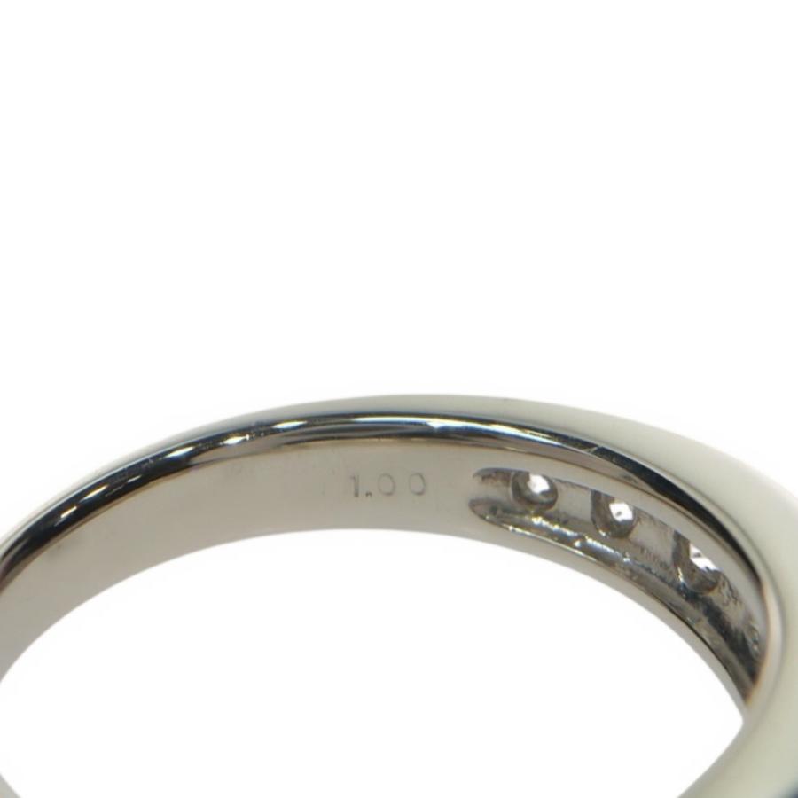 【未使用品】ダイヤモンド リング Pt900 プラチナ 1.00ct 9石 ラウンド ブリリアント カット ジュエリー アクセサリー 指輪 #57 16号の画像