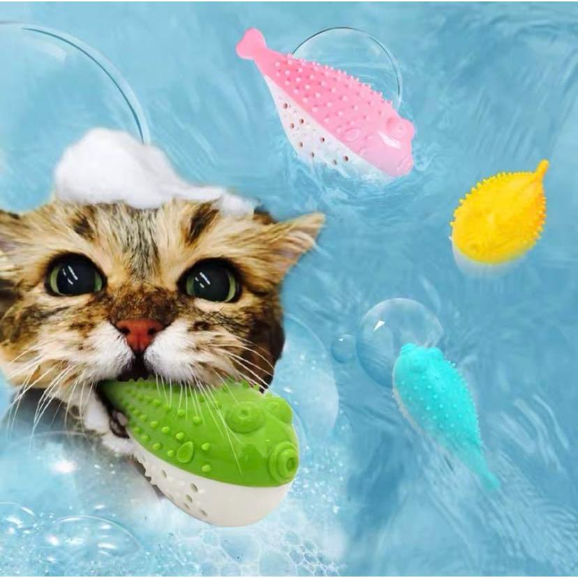 猫用おもちゃ ペットおもちゃ 魚型 運動不足解消 フグ 特別送料無料 【SALE／90%OFF】 猫おもちゃ 猫噛むおもちゃ