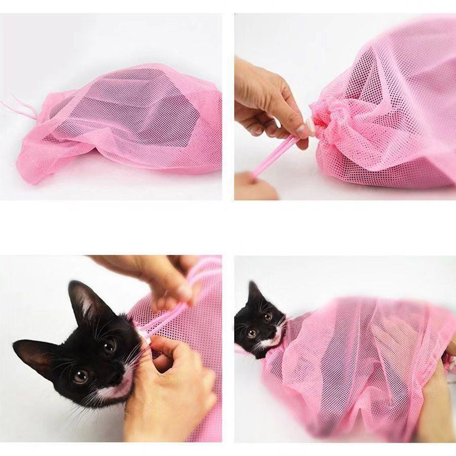 猫用みのむし袋 脱走防止 お風呂 猫用ネット 猫 シャンプー 爪切り 耳掃除 Aタイプ Nekominomushi Ycストア 通販 Yahoo ショッピング